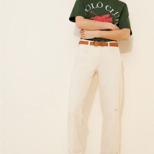 Anthropologie Pilcro Baggy Boyfriend Relaxed Jeans, Color: Neutral, Size: 28